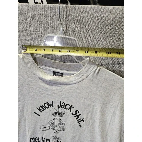 Single Stitch T-Shirt KNOW JACK SH.. Met Him In Nashville Sz XL Screen Stars USA - Picture 12 of 15